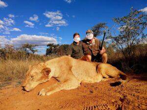 lion hunting in africa